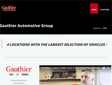 Tablet Screenshot of gauthierautogroup.com